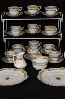 Adderley Best Bone China Tea Set Taunton 06423A Pattern Art Nouveau , A 39 Piece Set , Service for Ten , Extra Pieces