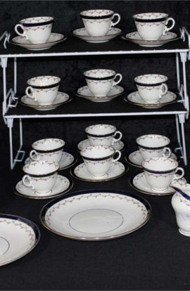 Duchess E BL 2237 Pattern Fine Bone China Antique Tea Set , A 40 Piece Set , Service for Twelve
