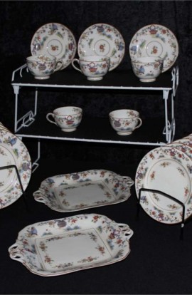 Royal Worcester Pekin Pattern Fine Bone China Antique Tea Set , A 20 Piece Partial Set