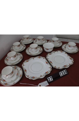 Gladstone China Hand Enameled Pattern Vintage Tea Set