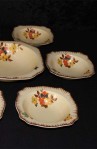 Royal Staffordshire Porcelain Honey Glazed Pattern Dinnerware with Six Soup Bowls and a Serving Bowl