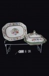 Copeland Spode Fine Bone China Chinese Rose Pattern 2 9253 Serving Pieces - Platter and Covered Vegetable Bowl