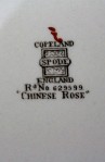 Copeland Spode Fine Bone China Chinese Rose Pattern 2 9253 Serving Pieces - Back Stamp