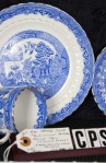 Royal Stafford Fine Bone China Blue Willow Pattern RSTBLW1 Antique Trio Tea Set , Cup , Saucer and Tea Plate