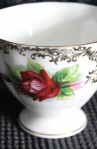 Paragon Fine Bone China Pattern 657 . Vintage Tea Set Trio , Close up of Cup Rose Pattern