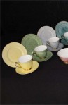 Royal Albert Gossamer Pattern Multi Color Fine Bone China Vintage Tea Set with Cups, Saucers and Tea Plates